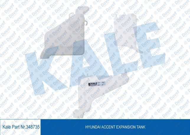 KALE 348735 Radyator Ek Genlesme Su Deposu Hyundai Accent (Kapaksiz)